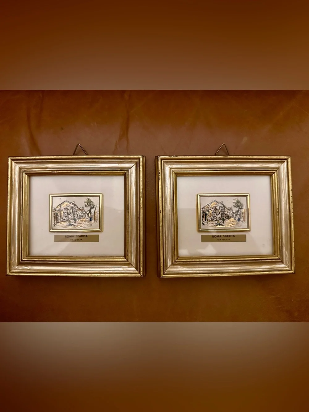 22 kt Gold and Silver 2 Framed Wall Arts